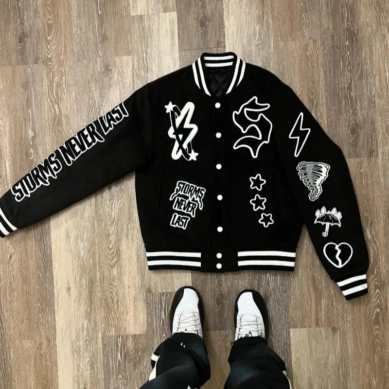 Embroidered Varsity Jacket