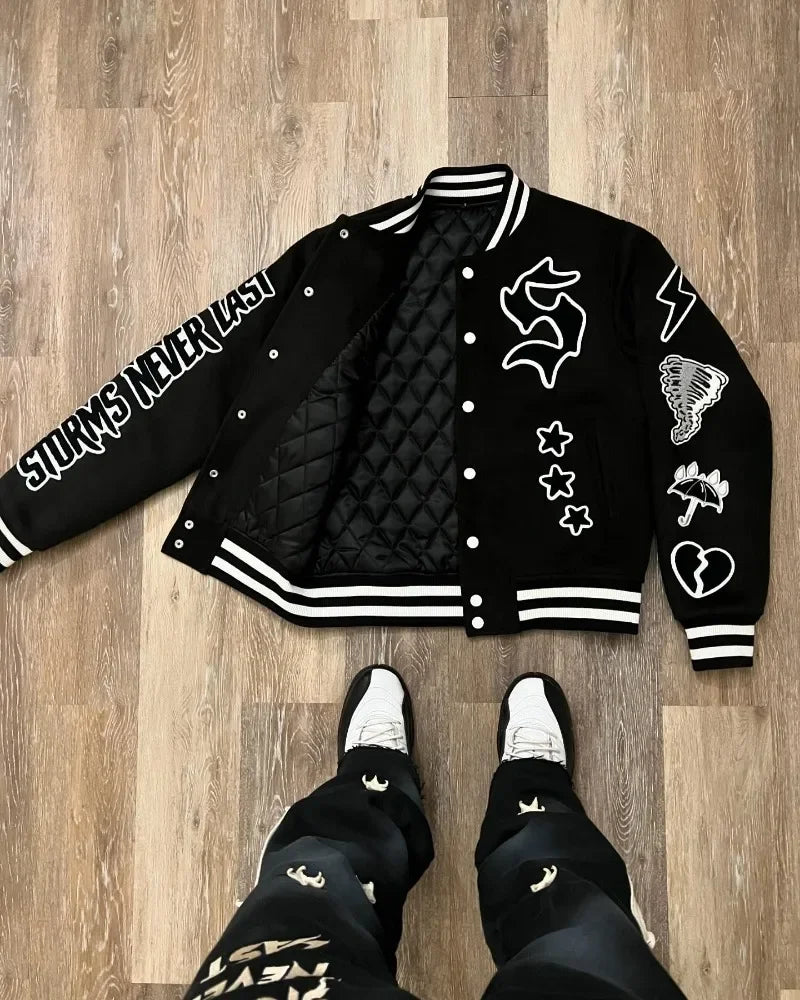 Embroidered Varsity Jacket