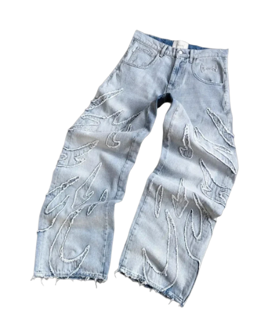 Y2K Baggy Spliced Denim Jeans