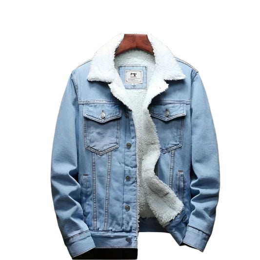 Denim Fur Padding Jacket