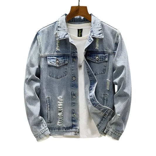 Denim Ripped Coat (Light Blue Angel)